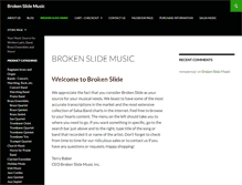 Tablet Screenshot of brokenslidemusic.com